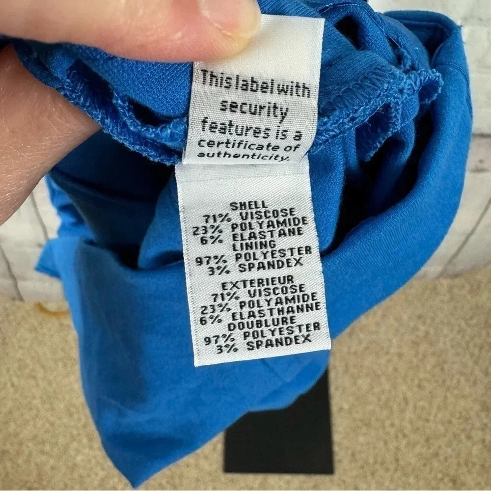 Diane Von Furstenberg Cameroon Stretch Mini Skirt Blue Size 2 - Picture 6 of 8